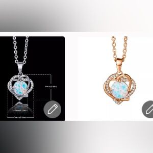 Diamond Necklace Woman Beating Dazzling Heart Shaped Diamond Pendant Small